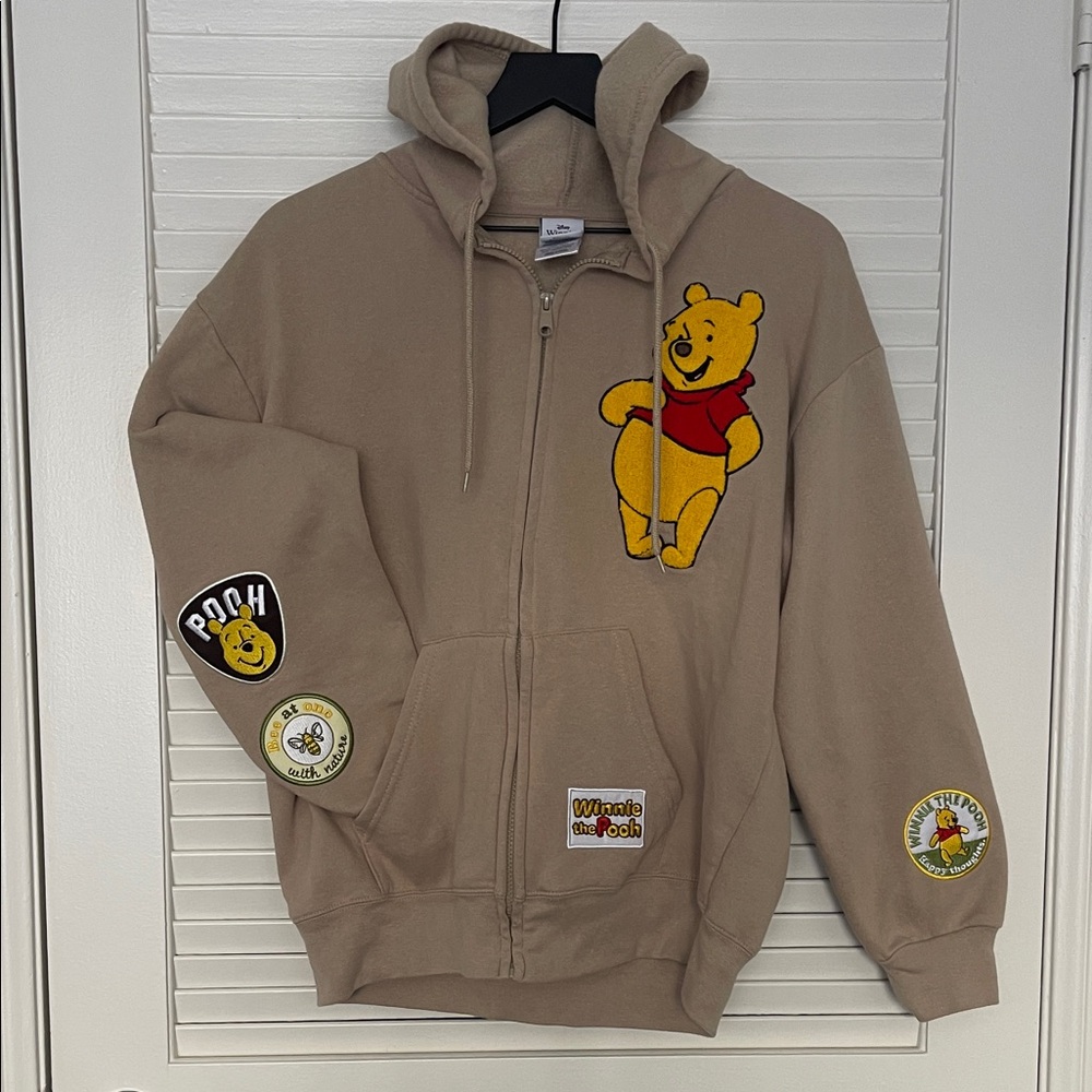 Winnie the Pooh Zip Up Hoodie  - Sand